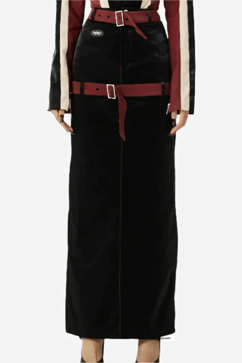 Rebel Racer Chic Pencil Skirt