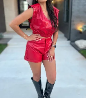 Red Leather Set
