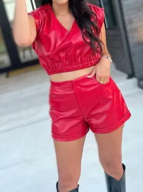 Red Leather Set