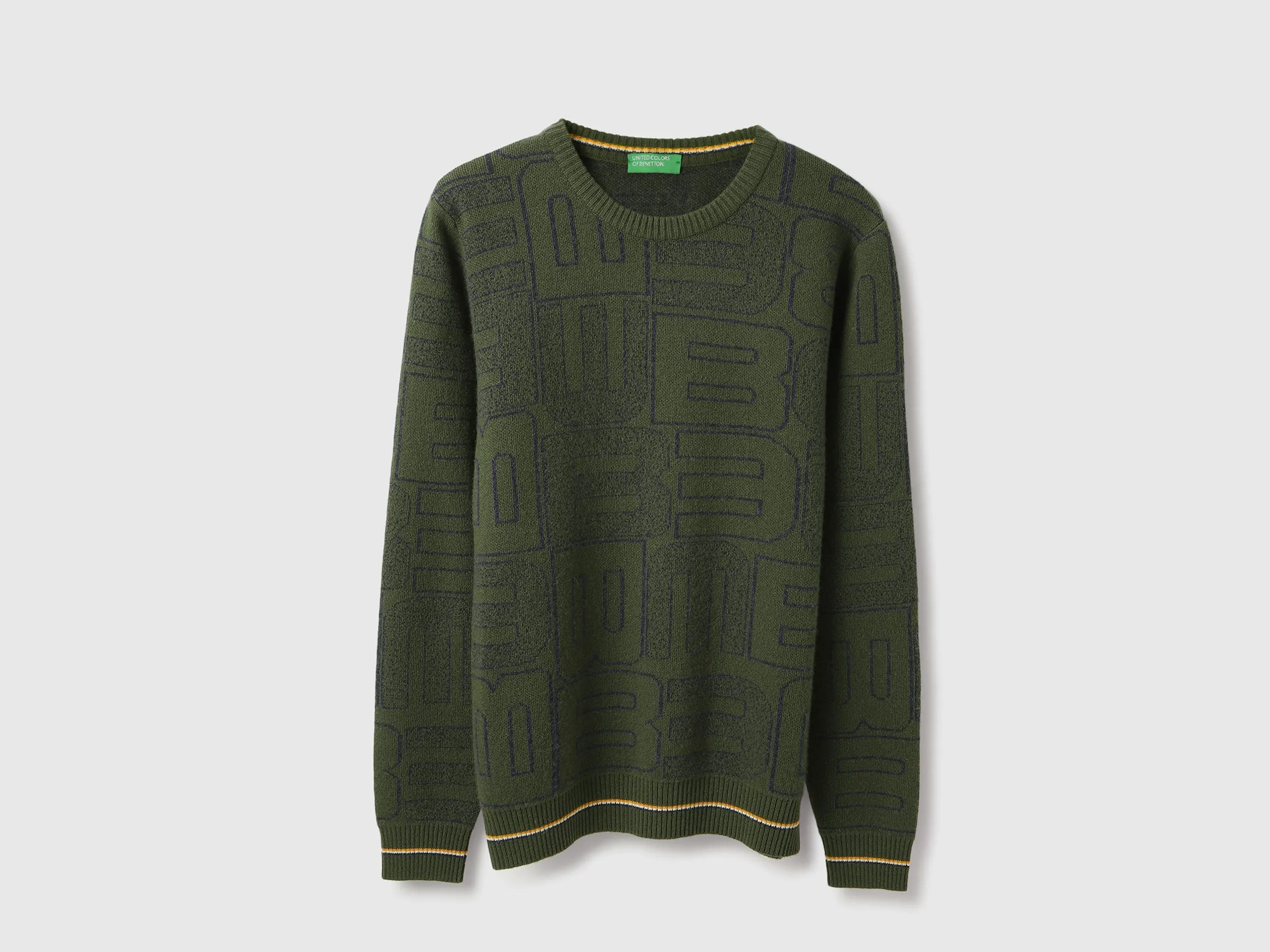 Regular Fit Round Neck Typography Sweater