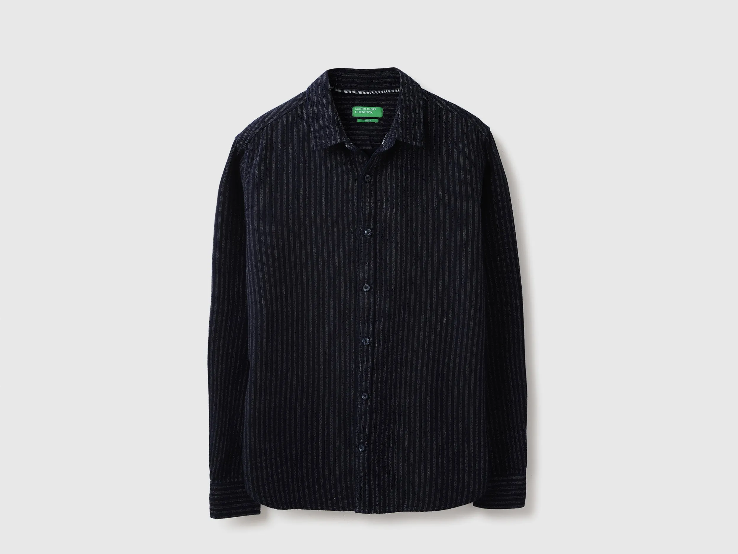 Regular Fit Spread Collar Striped Shirt