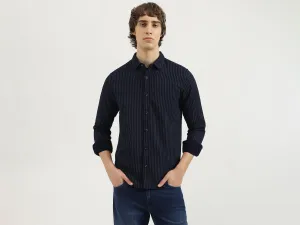 Regular Fit Spread Collar Striped Shirt