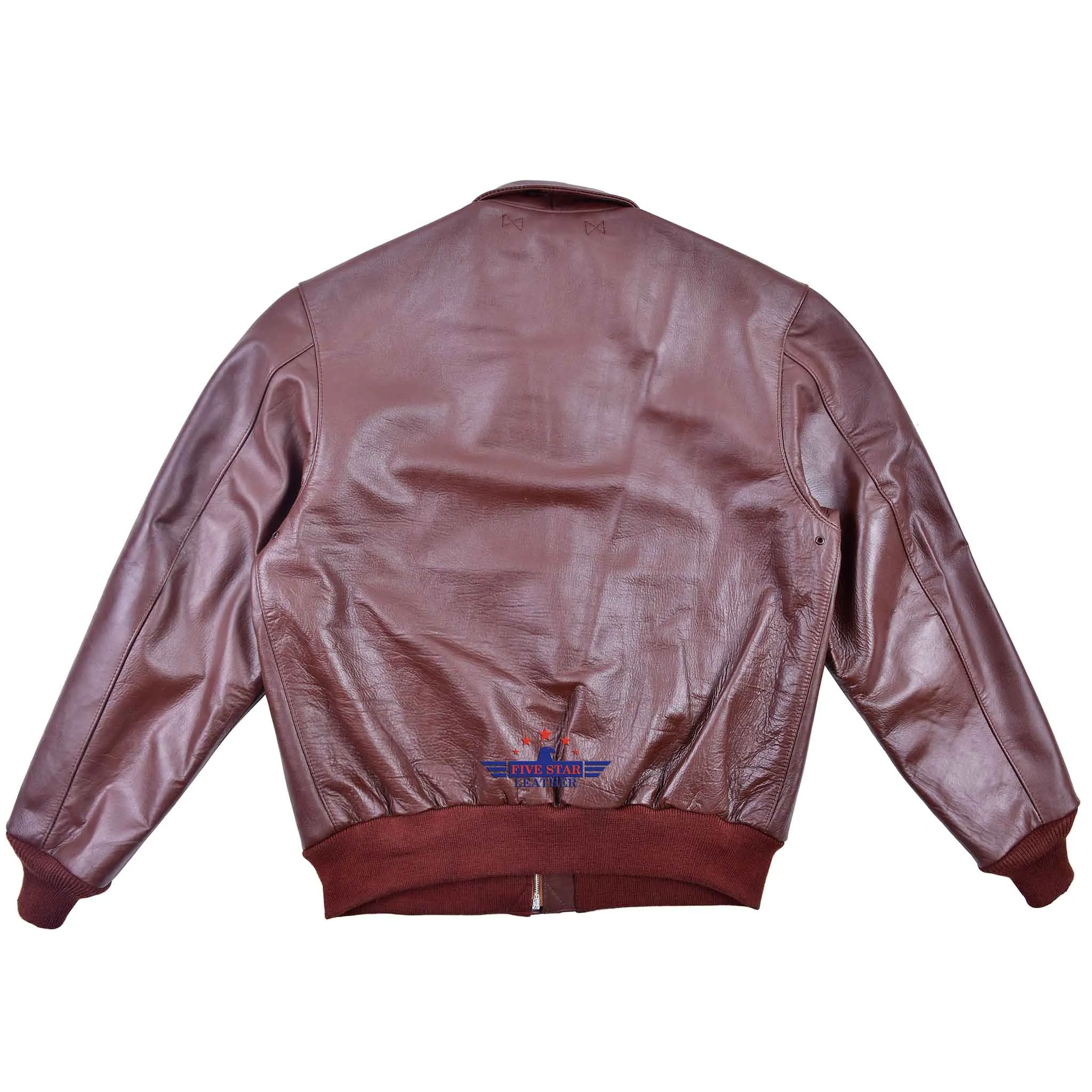 Repro A2 J. A. Dubow Mfg Co Contract 27798 Horsehide Reddish Brown Leather Flight Jacket