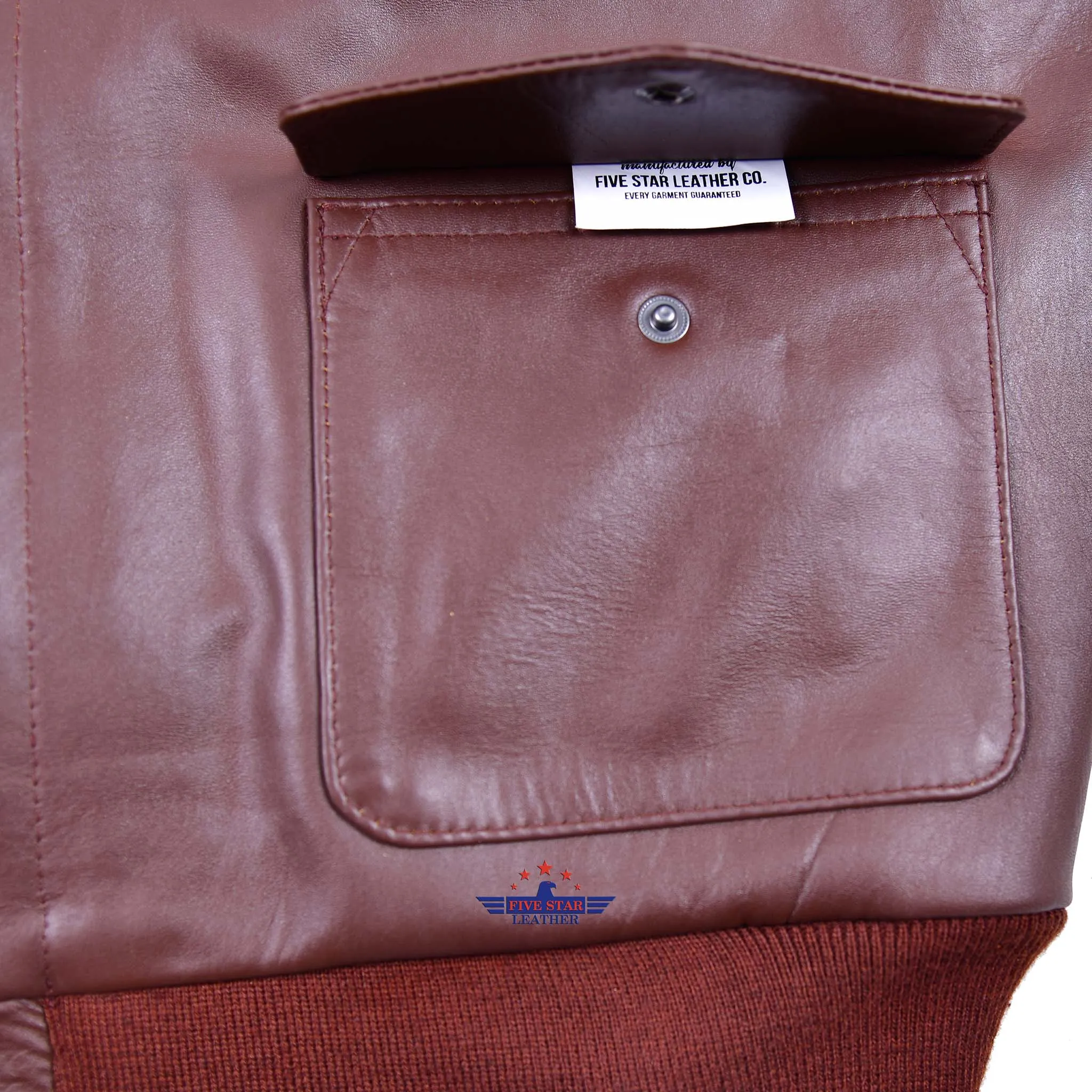 Repro A2 J. A. Dubow Mfg Co Contract 27798 Horsehide Reddish Brown Leather Flight Jacket