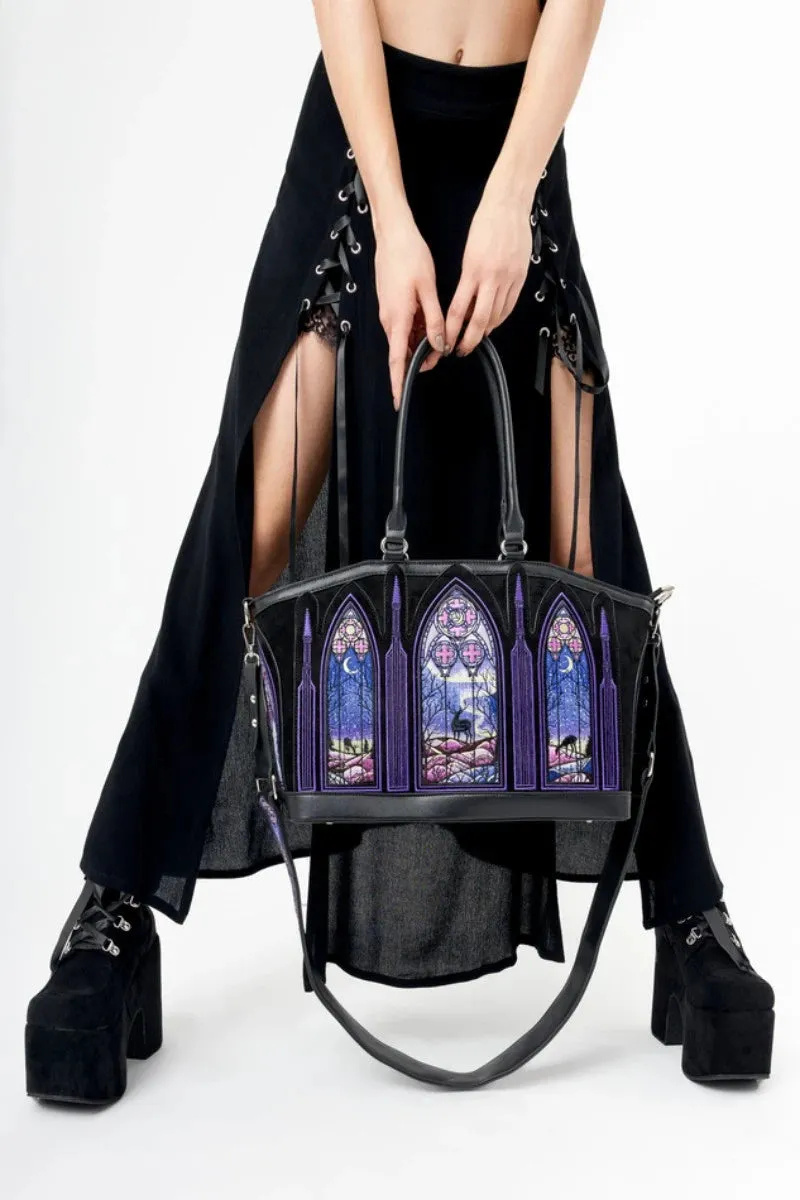 Restyle Northern Lights Shopper Bag Gothic Stained Glass