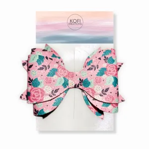 Rose Flower Hair Bow
