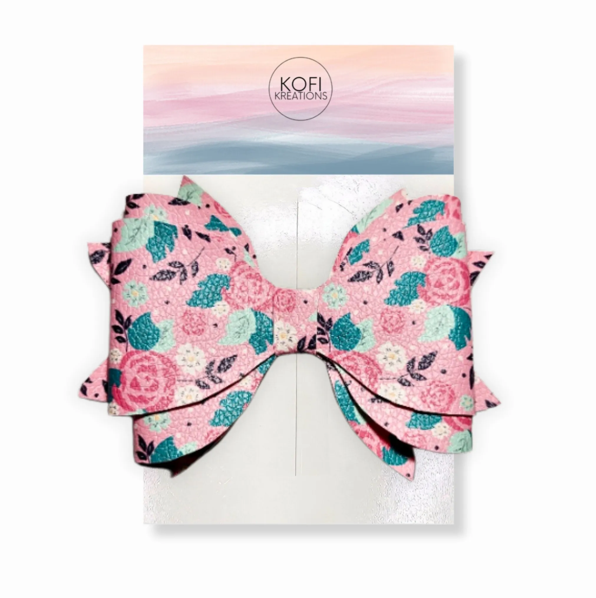 Rose Flower Hair Bow