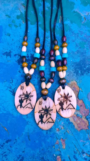 Rural Heart Desert Sunset Necklace
