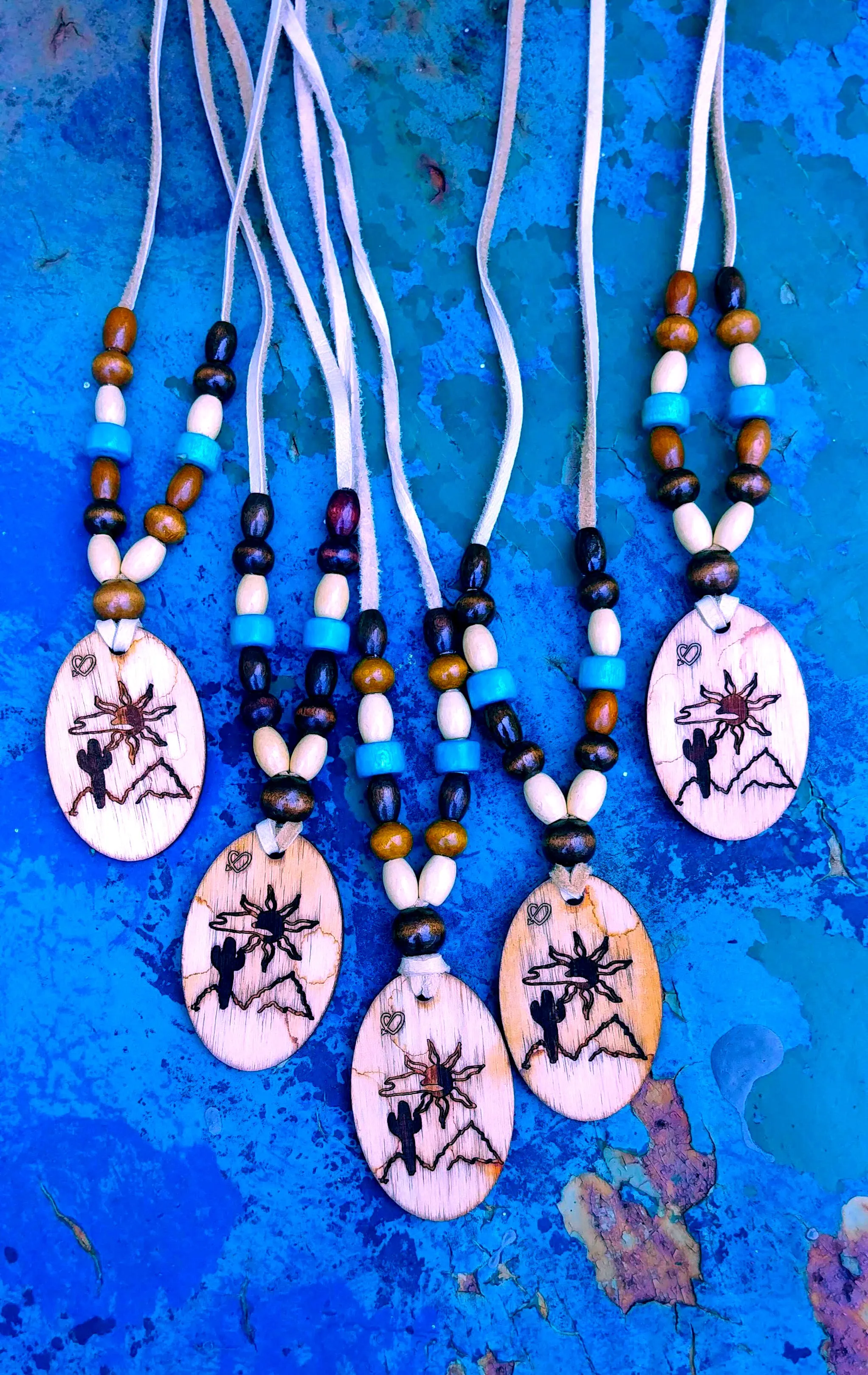 Rural Heart Desert Sunset Necklace
