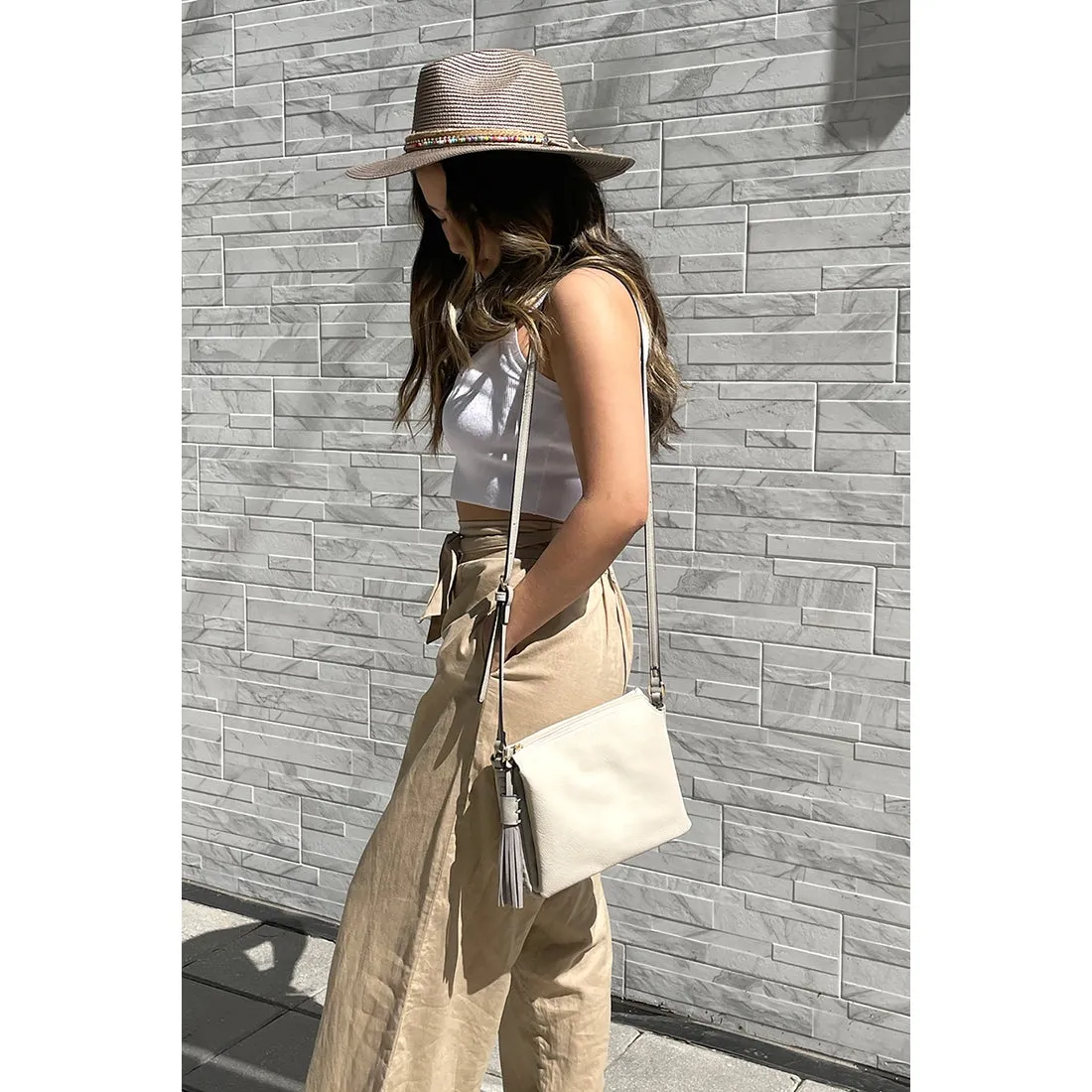 Sabrina Two Tone Crossbody Black