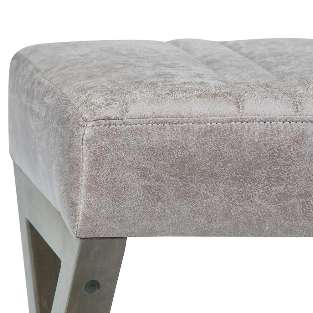Salinger Ottoman Bench in Distressed Vegan Leather