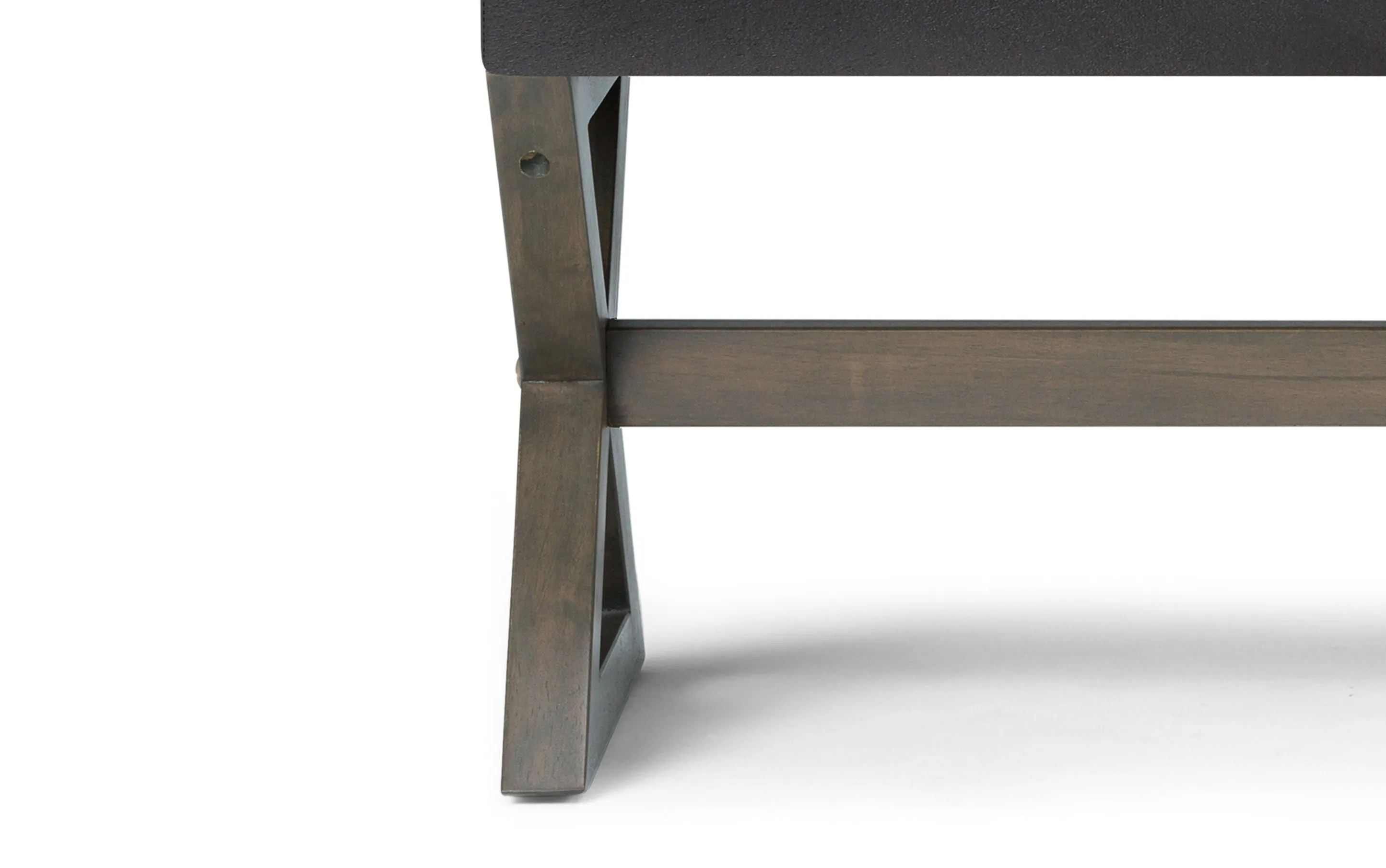 Salinger Ottoman Bench in Distressed Vegan Leather