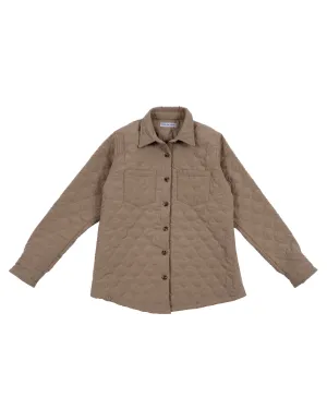 Sand Cotton Quilted Shacket
