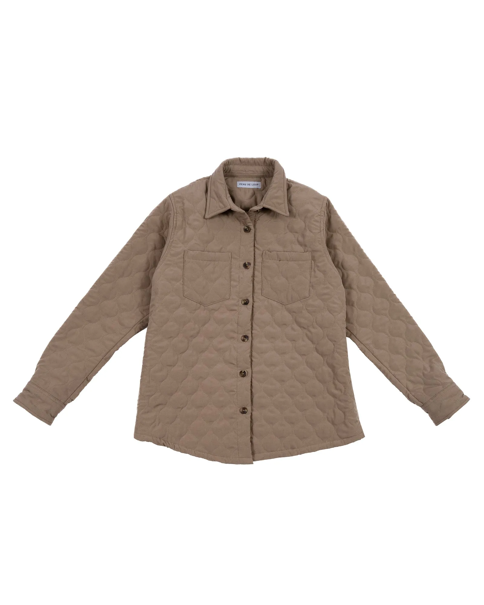 Sand Cotton Quilted Shacket