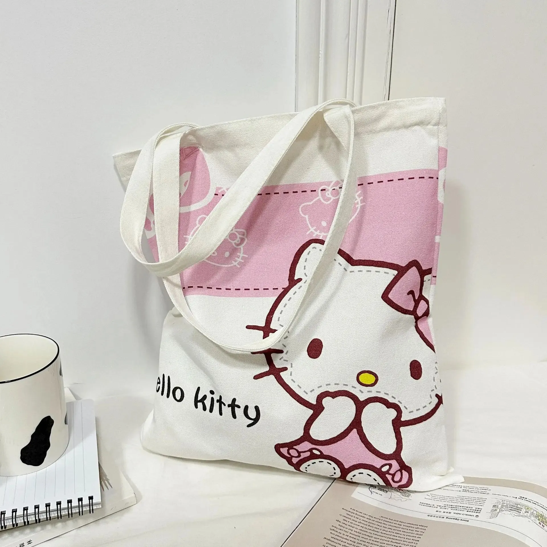 Sanrio Hello Kitty Shoulder Canvas Bag (Large Capacity)