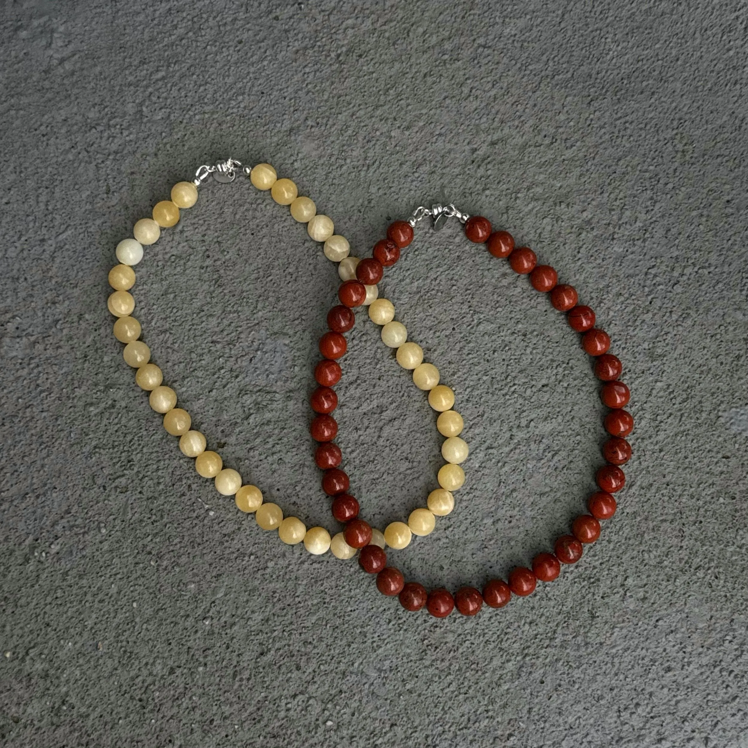 Sea   Pattern | Short Yellow Jasper Necklace