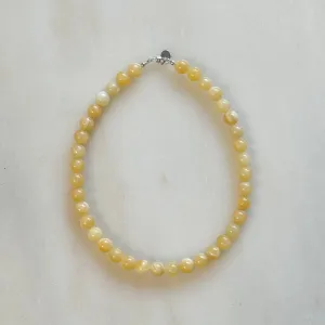 Sea   Pattern | Short Yellow Jasper Necklace