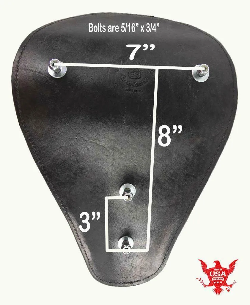 Seat Chopper Harley Softail 12x17x1" Black and Copper Alligator W Copper Rivets