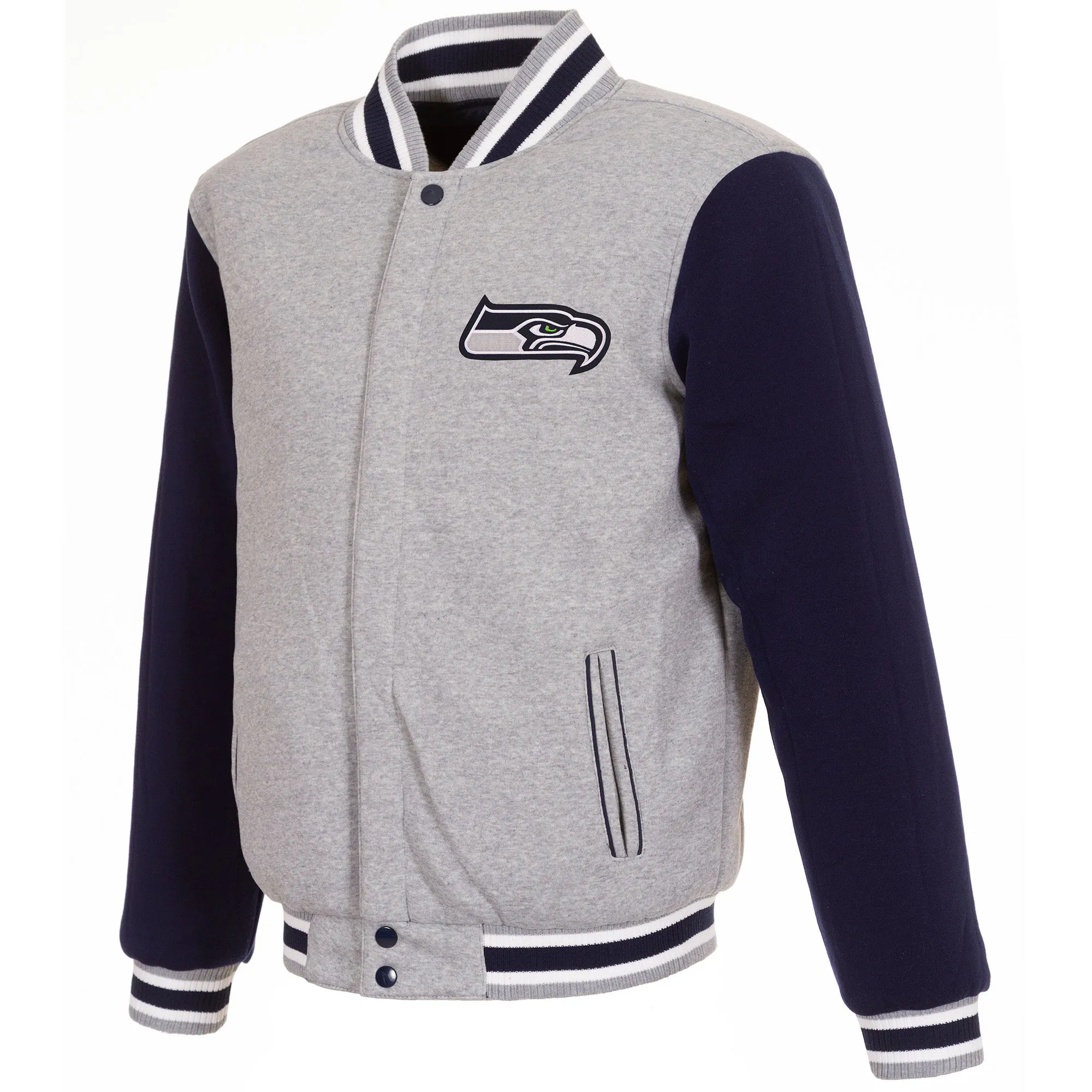 Seattle Seahawks Reversible Two-Tone Fleece Jacket
