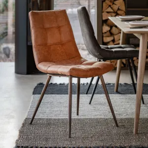 SIGMUND Dining Chairs in Brown set of 2