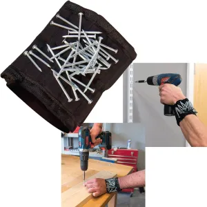 Silverline Magnetic Wristband 16 Magnets Adjustable Tray Nail Holder