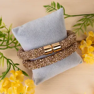 SL004 - Rhinestone Wrap Bracelet - Gold