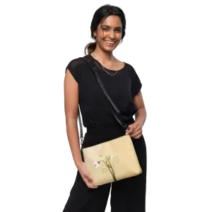Slay with Faux Leather Floral Botanical Crossbody Bag