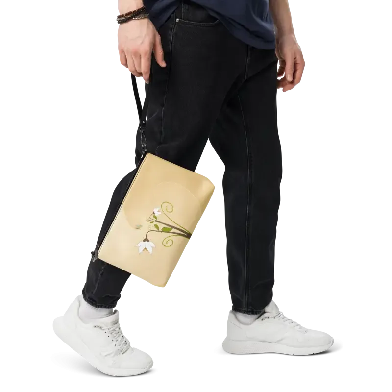 Slay with Faux Leather Floral Botanical Crossbody Bag