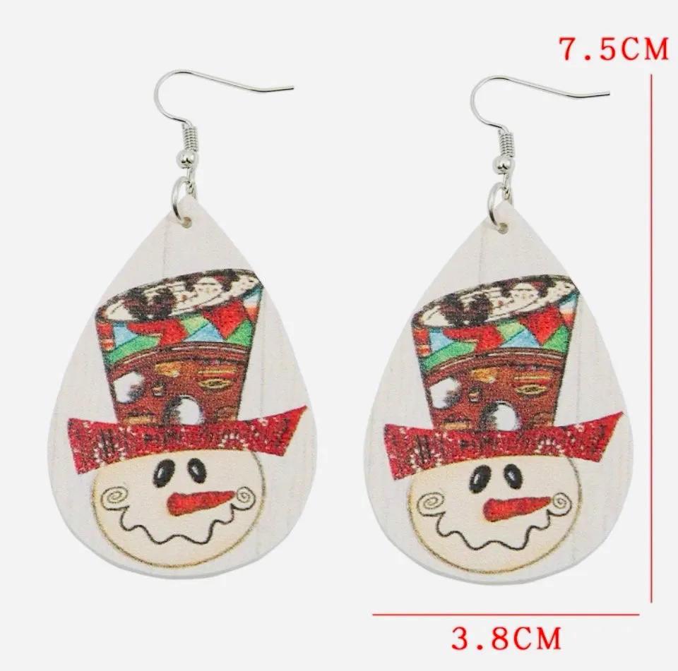Snowman earrings