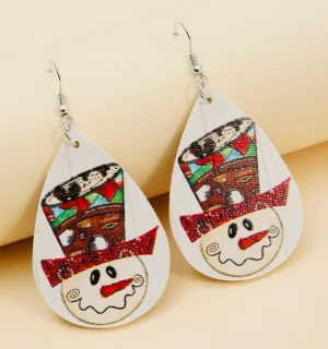 Snowman earrings