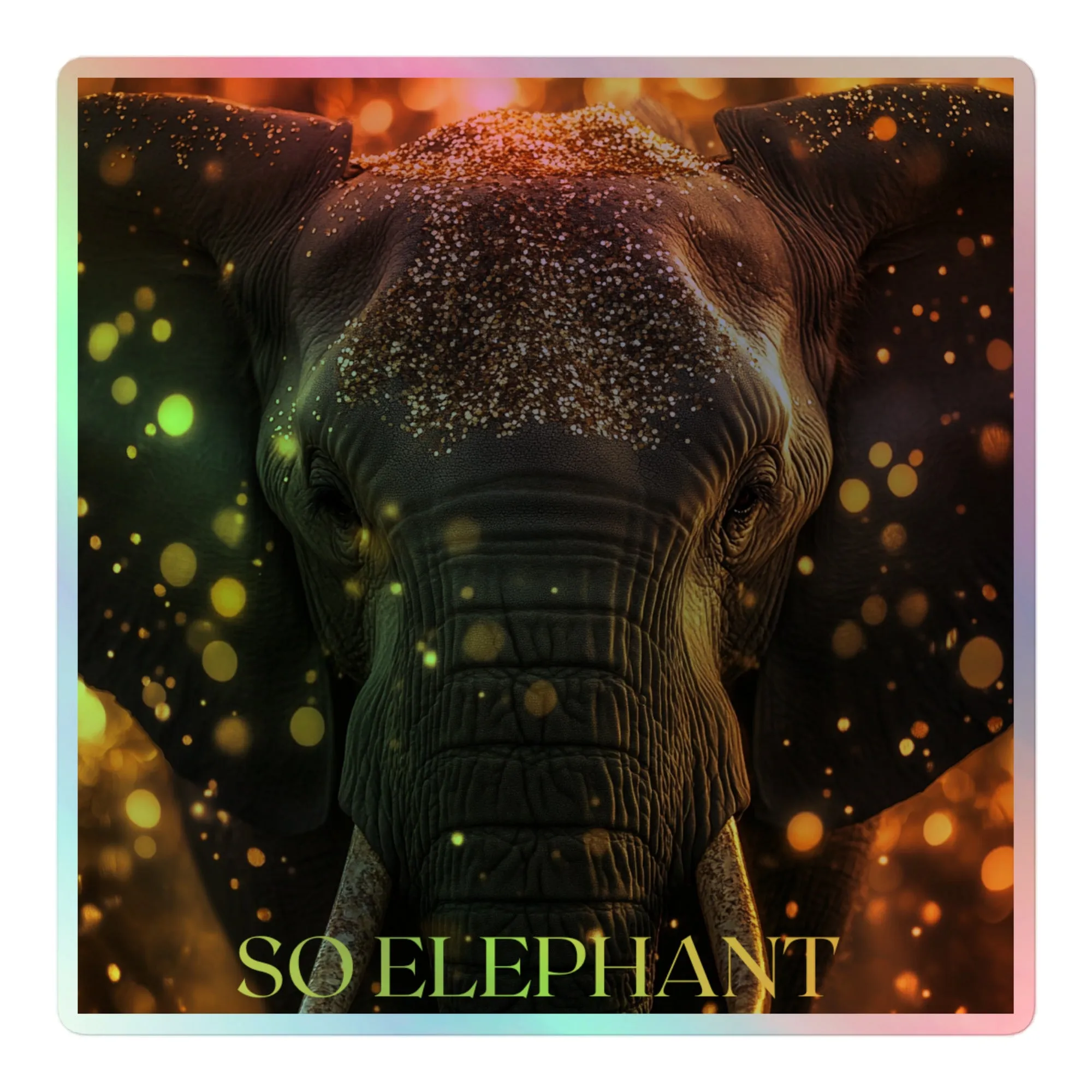SO ELEPHANT HOLOGRAPHIC STICKERS