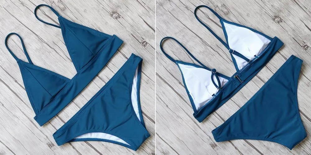 Solid Bikini Set
