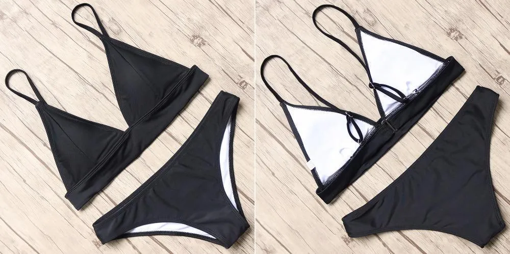 Solid Bikini Set