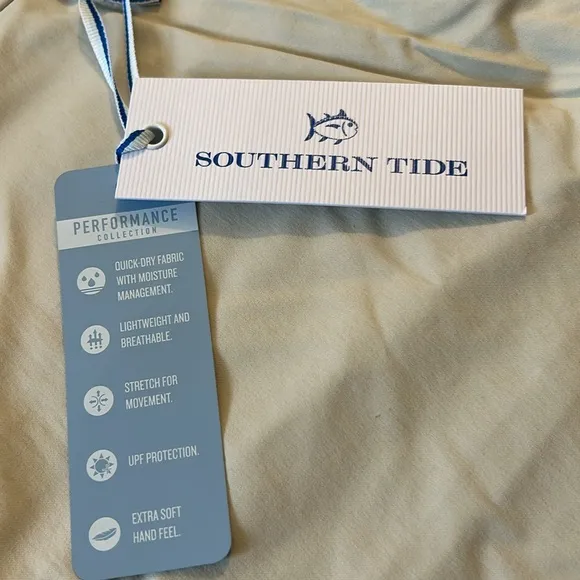 Southern Tide 4 Shorts Inlet Performance 4” in Stone pockets UPF 50 NWT