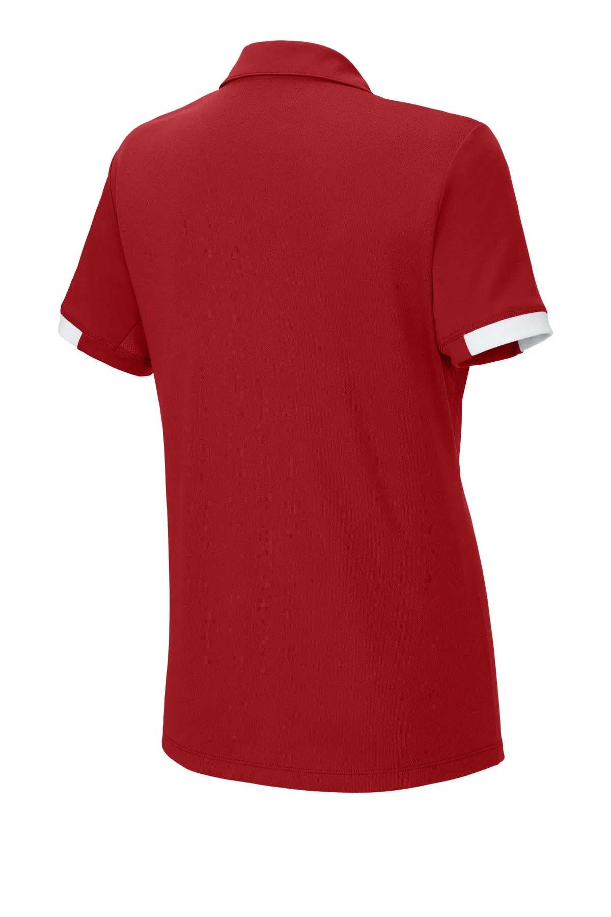 Sport-Tek Women's Club Colorblock Polo LST444 Deep Red/ White