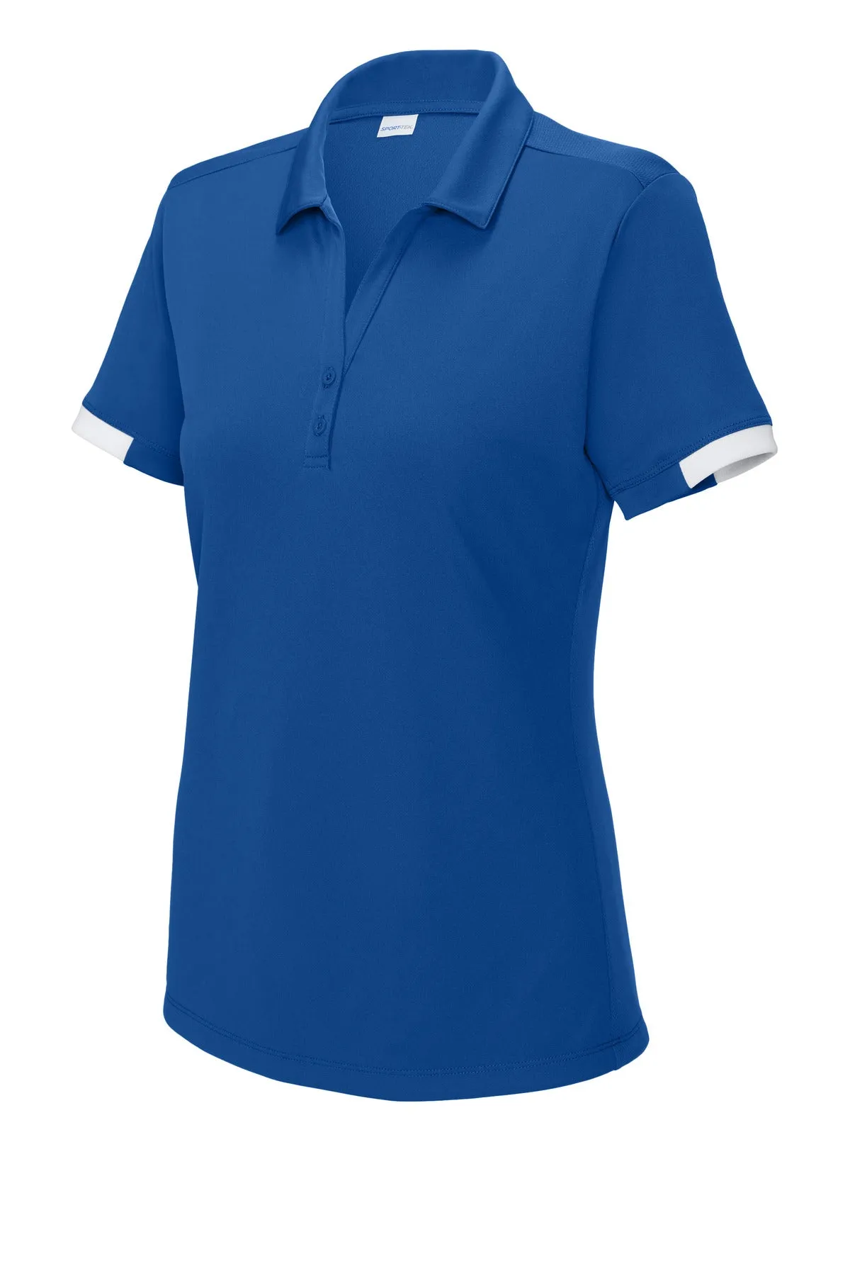 Sport-Tek Women's Club Colorblock Polo LST444 True Royal/ White
