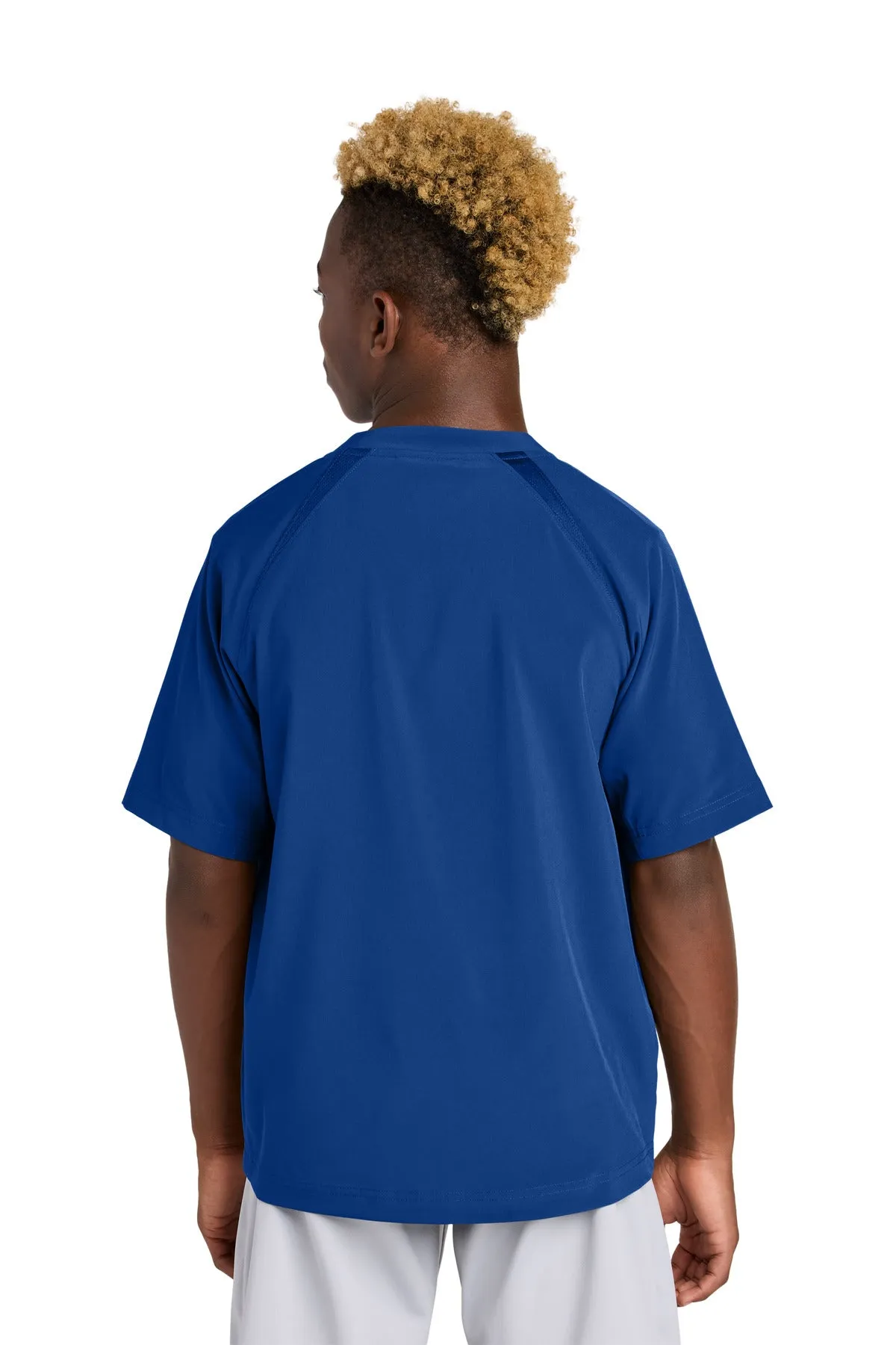 Sport-Tek Youth Repeat 1/2-Zip Short Sleeve Jacket YJST489 True Royal