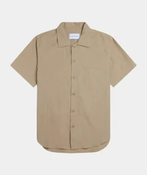 S/S Nylon Shirt - Taupe