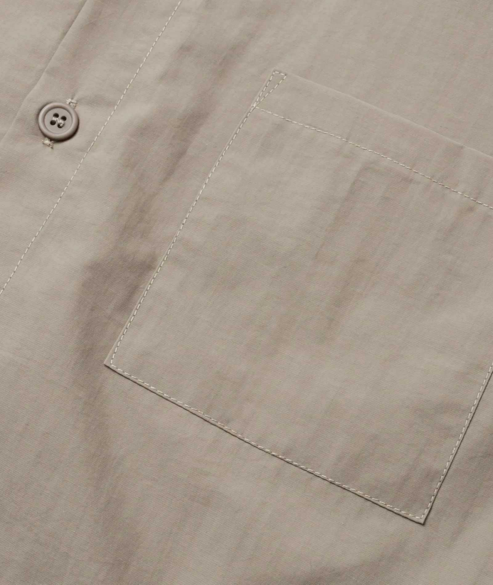 S/S Nylon Shirt - Taupe