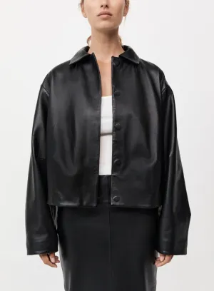 ST. AGNI | Cocoon Leather Jacket