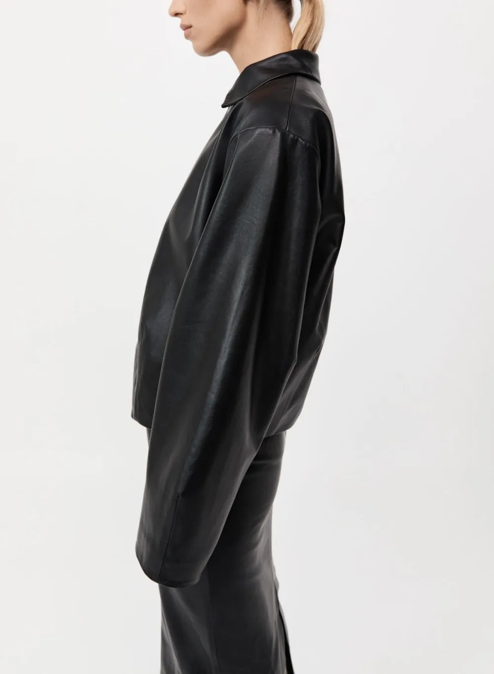 ST. AGNI | Cocoon Leather Jacket