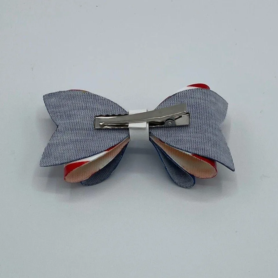 Stars and Stripes 4" Faux Leather Bow