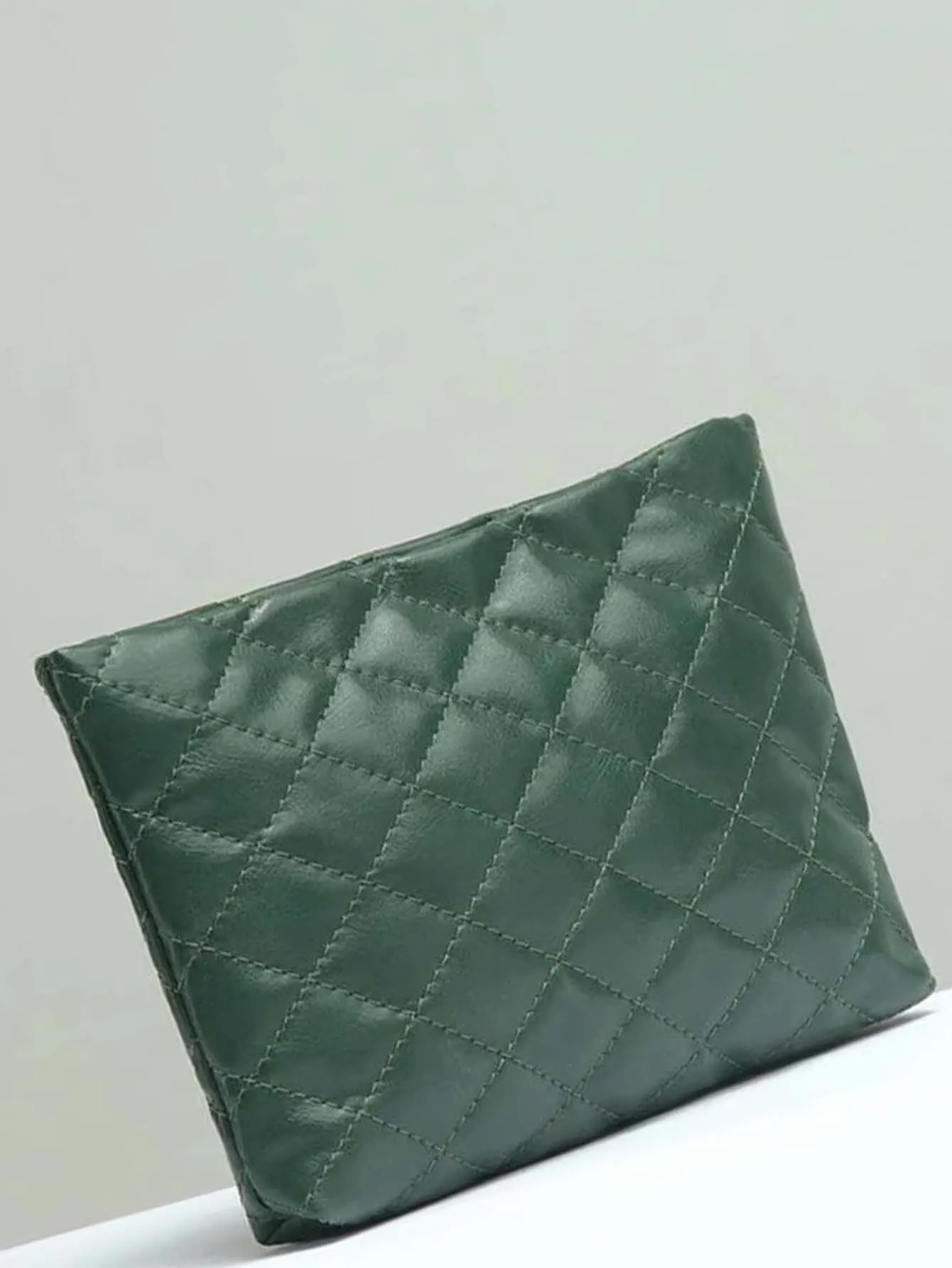 Stitch Detail Chain Square Bag - Green - FD ⚡