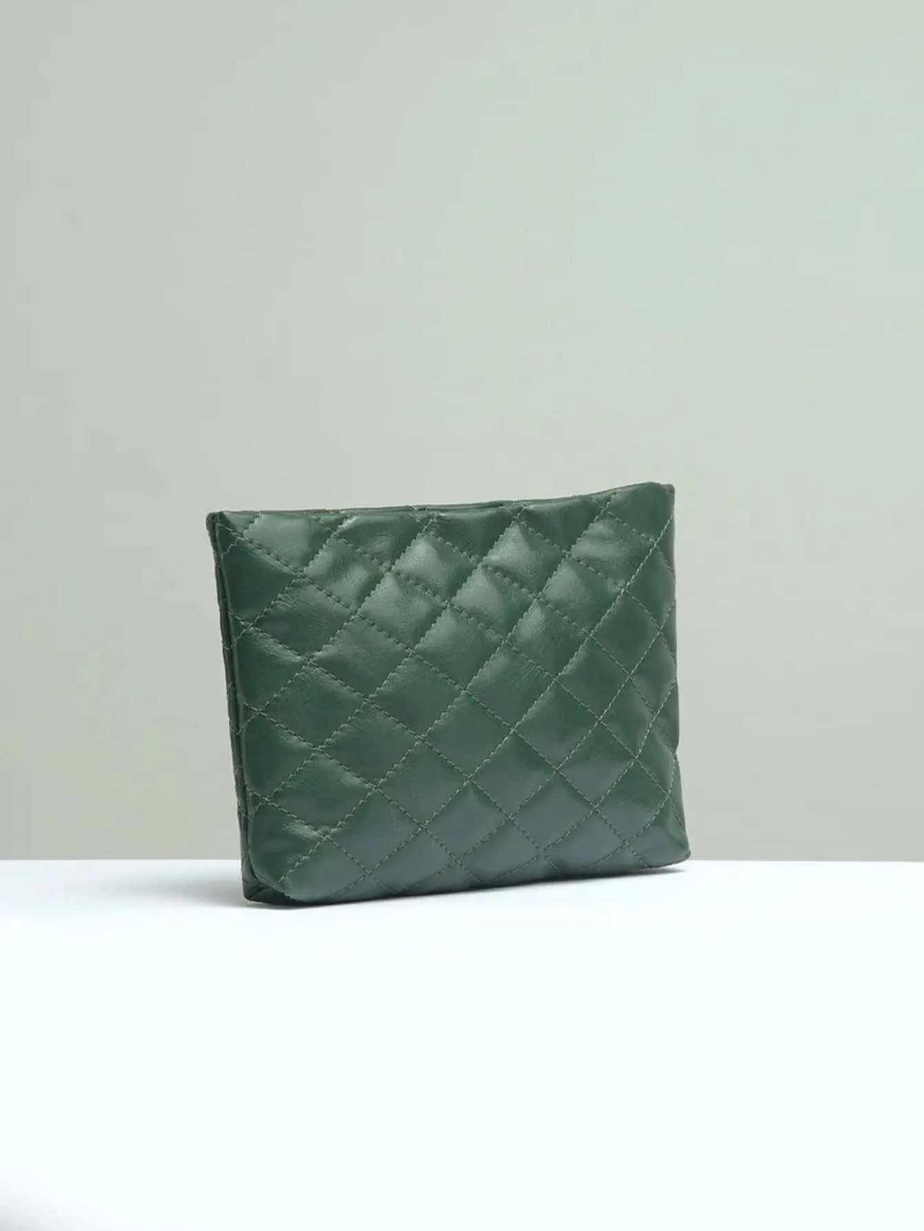 Stitch Detail Chain Square Bag - Green - FD ⚡