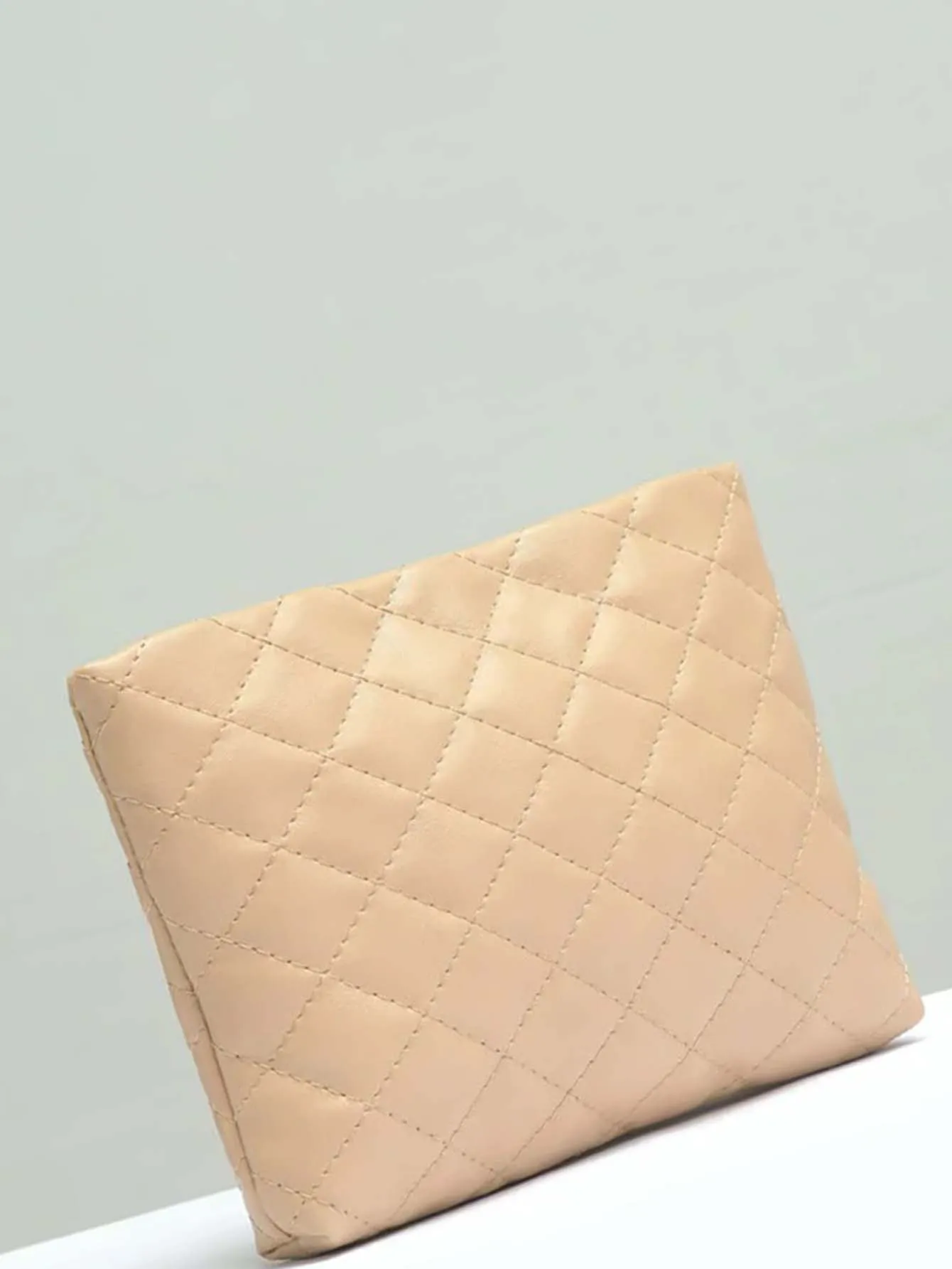 Stitch Detail Chain Square Bag - Khaki - FD ⚡