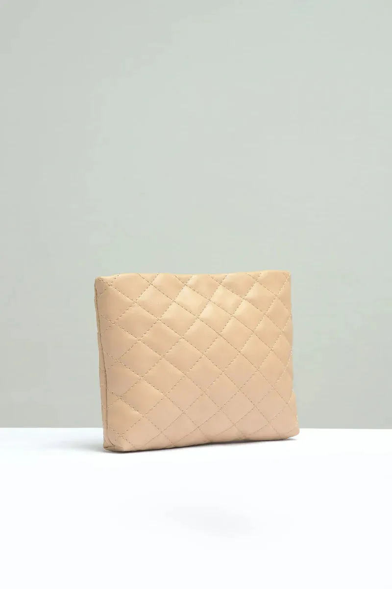 Stitch Detail Chain Square Bag - Khaki - FD ⚡