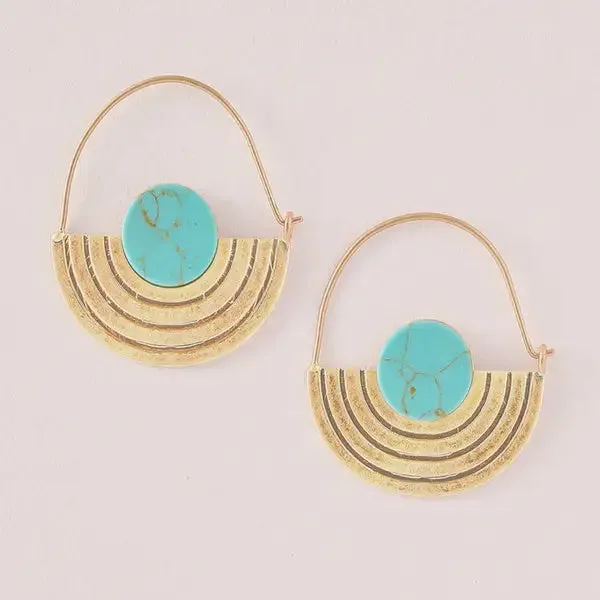 STONE ORBIT EARRINGS