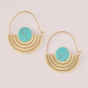 STONE ORBIT EARRINGS