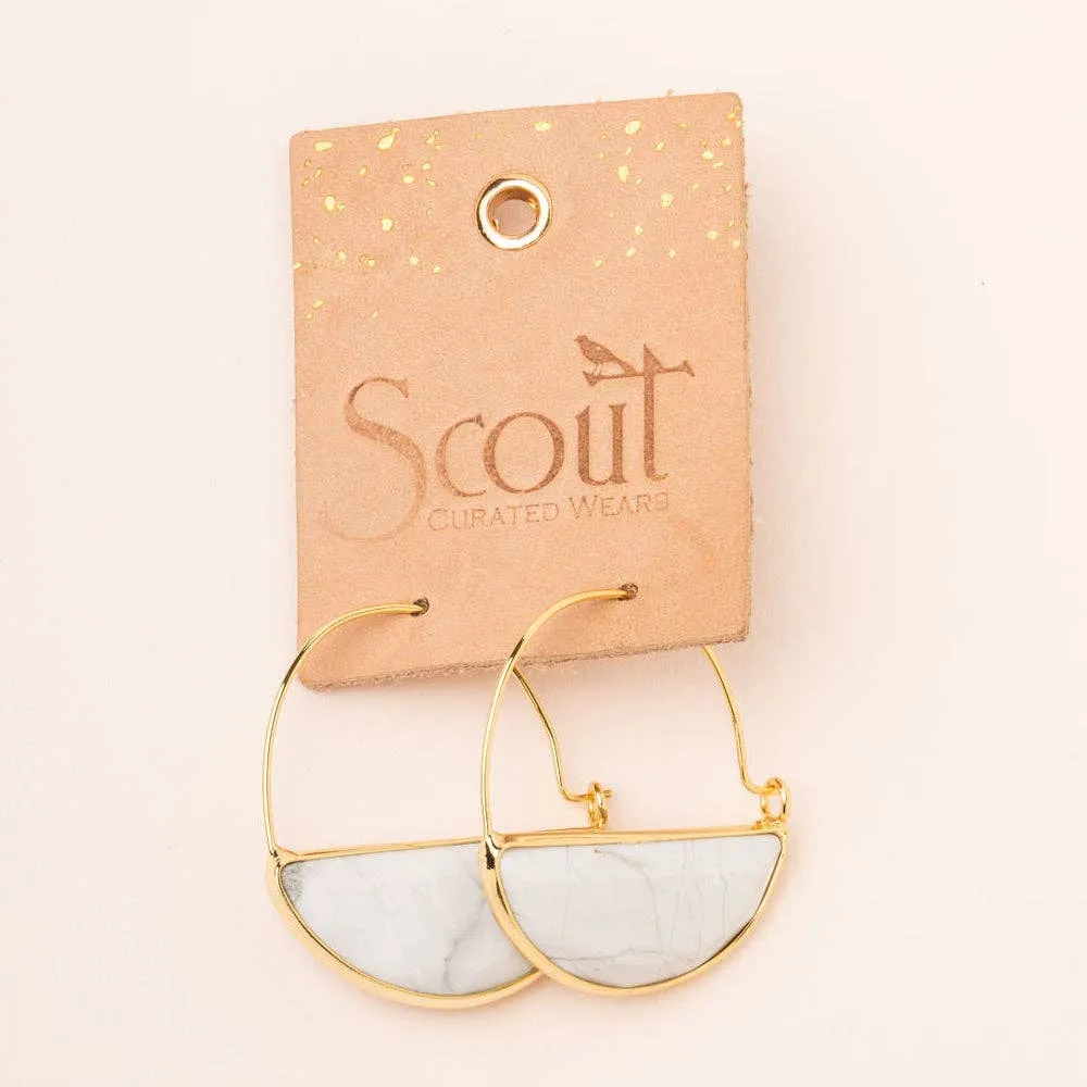 Stone Prism Hoop - Opalite/Gold