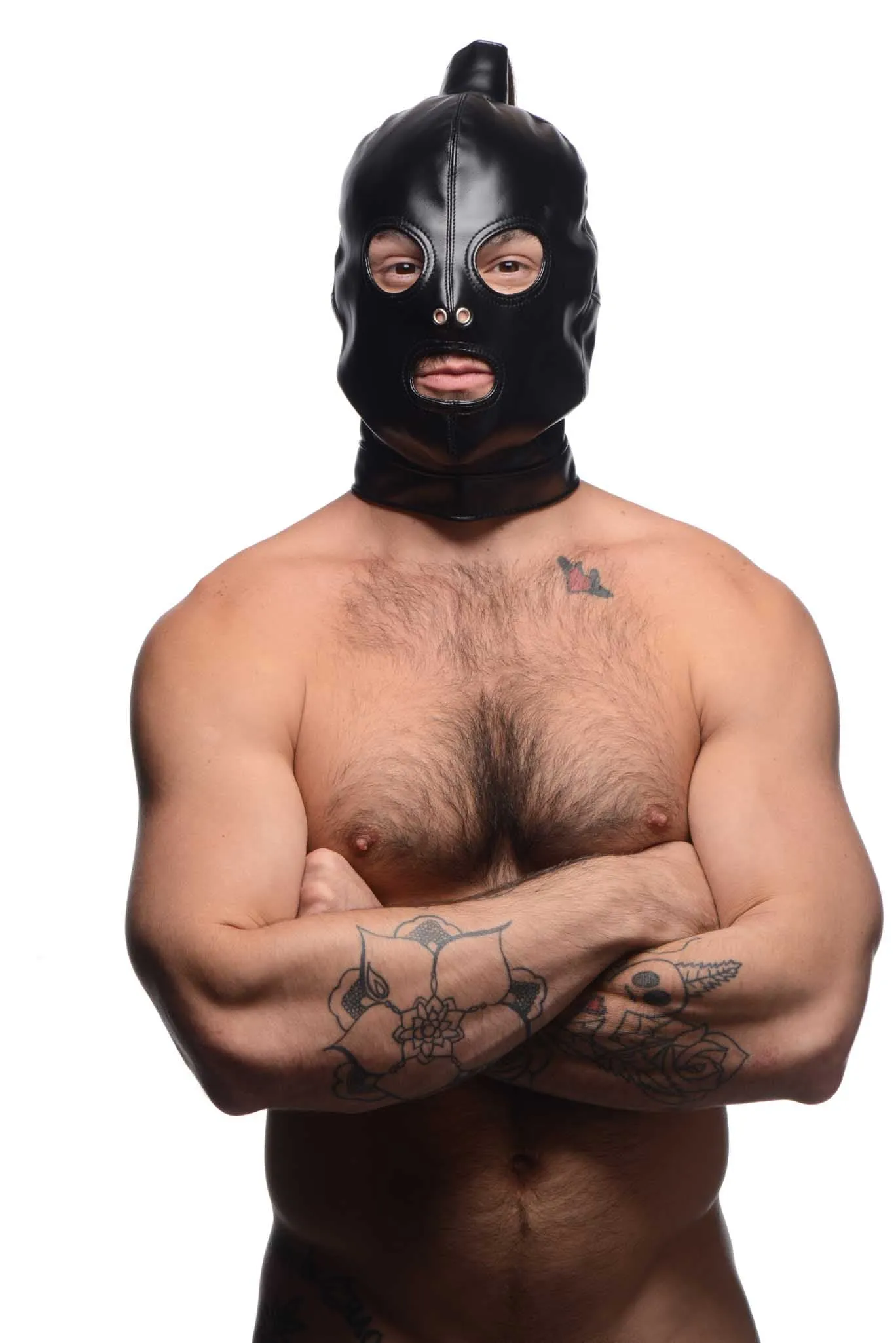 Strict Ponytail Bondage Hood - Black